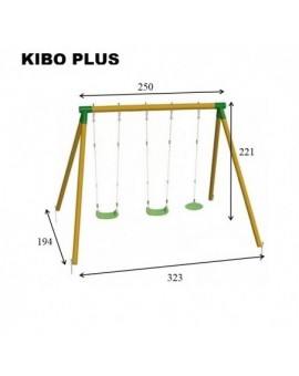 Double round wood swing Masgames KIBO XL Plus