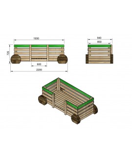 Playground Masgames PINXO TRAIN: Locomotive + 2 cars