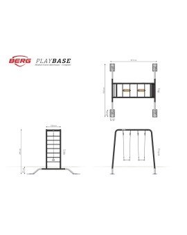 BERG Playbase Medium TL (climbing net + punching bag)