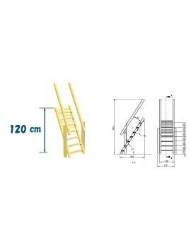 Ladder with handrail for playground MASGAMES STEPS