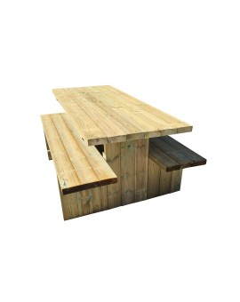 MASGAMES CALELLA picnic table with independent benches.