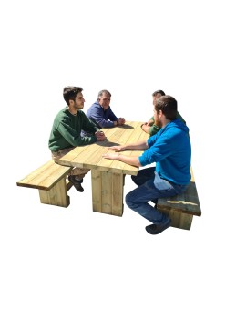 MASGAMES CALELLA picnic table with independent benches.