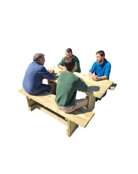 MASGAMES CALELLA picnic table with independent benches.