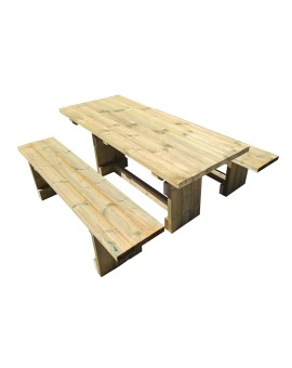 MASGAMES CALELLA picnic table with independent benches.