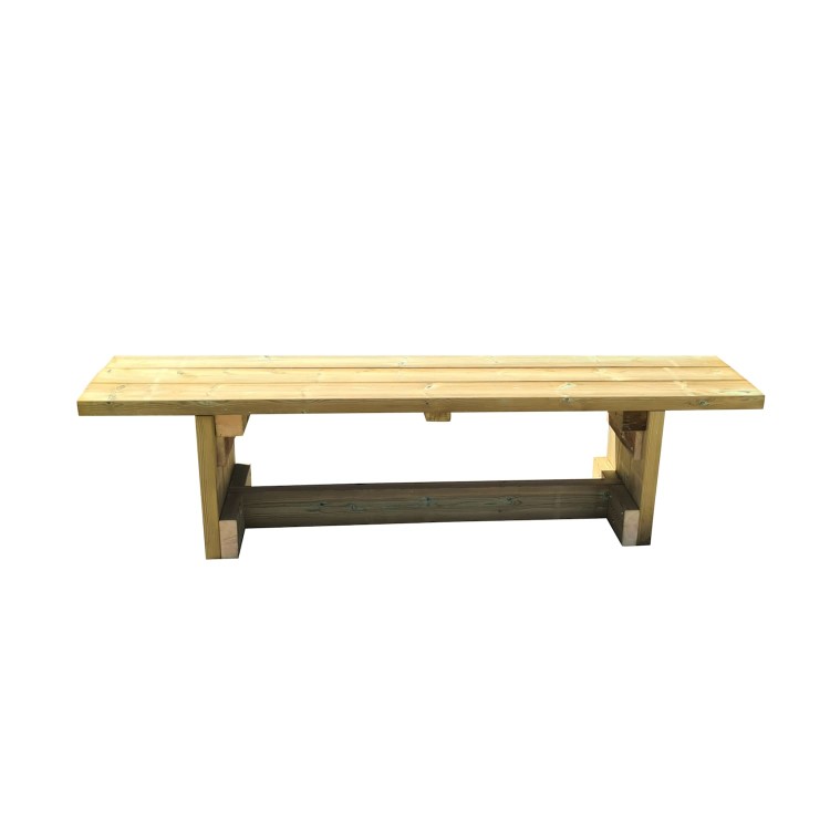 MASGAMES CALELLA outdoor wooden bench.