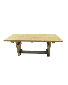 MASGAMES CALELLA outdoor wooden table with benches with MASGAMES VIC backrest