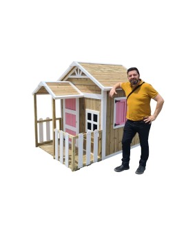 Wooden children's house with panels Masgames OLDEN