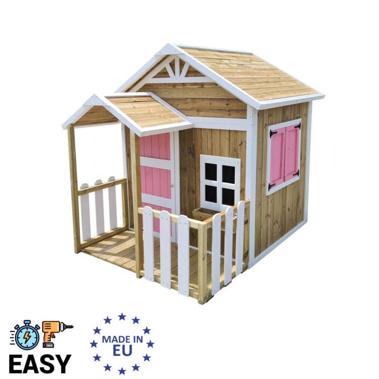 Wooden children's house with panels Masgames OLDEN