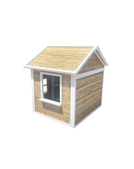 Wooden children's house with panels Masgames FLAM