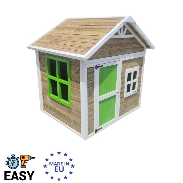 Wooden children's house with panels Masgames FLAM