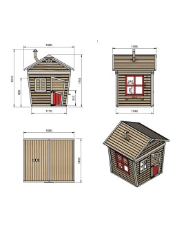 Wooden children's house made of Masgames FADA panels