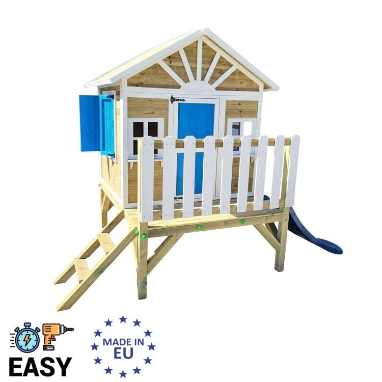 Wooden children's house with panels Masgames FLAM