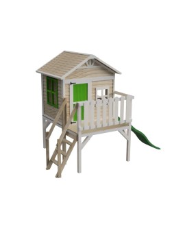 Wooden children's house made of Masgames FLAM panels raised 90 cm