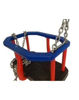 Rubber baby seat with Inox chains MASGAMES Classic