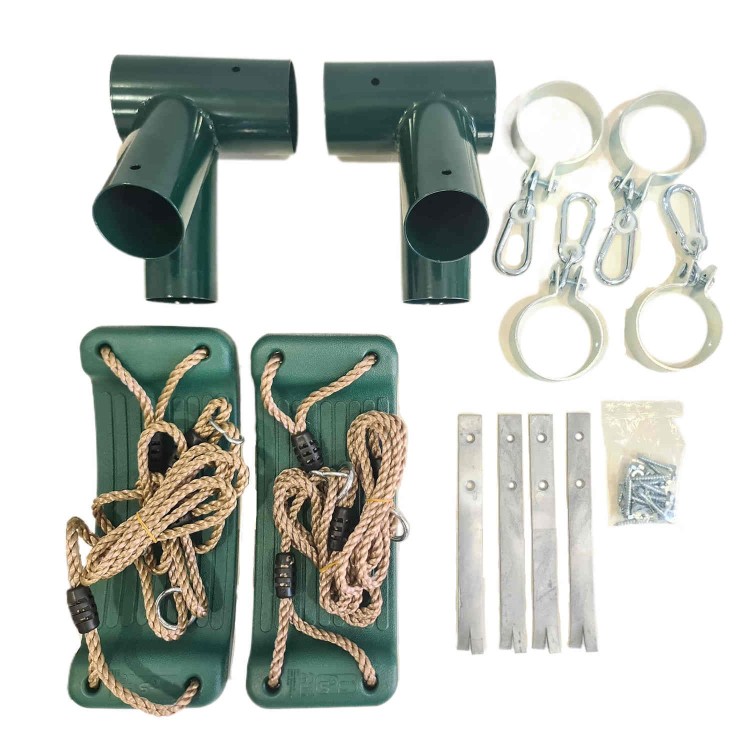 Kit for making a swing with straight round corners