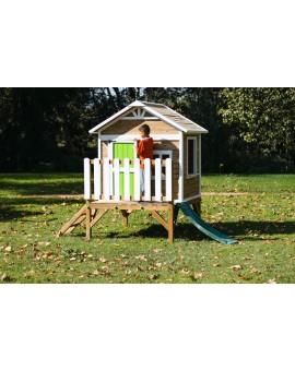 Wooden children's playhouse made of panels Masgames FLAM raised 60 cm