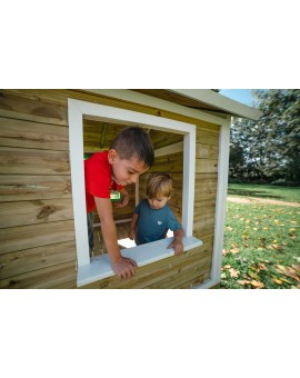 Wooden children's playhouse made of panels Masgames FLAM raised 60 cm