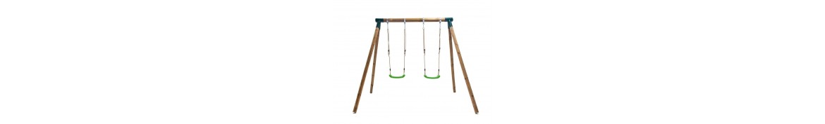 Round wooden swings for your garden