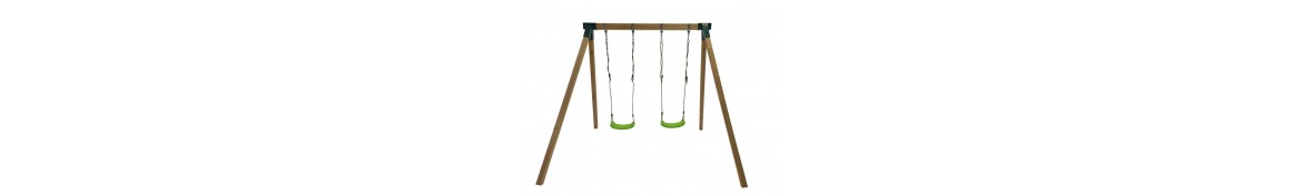 Square wooden swings for your garden