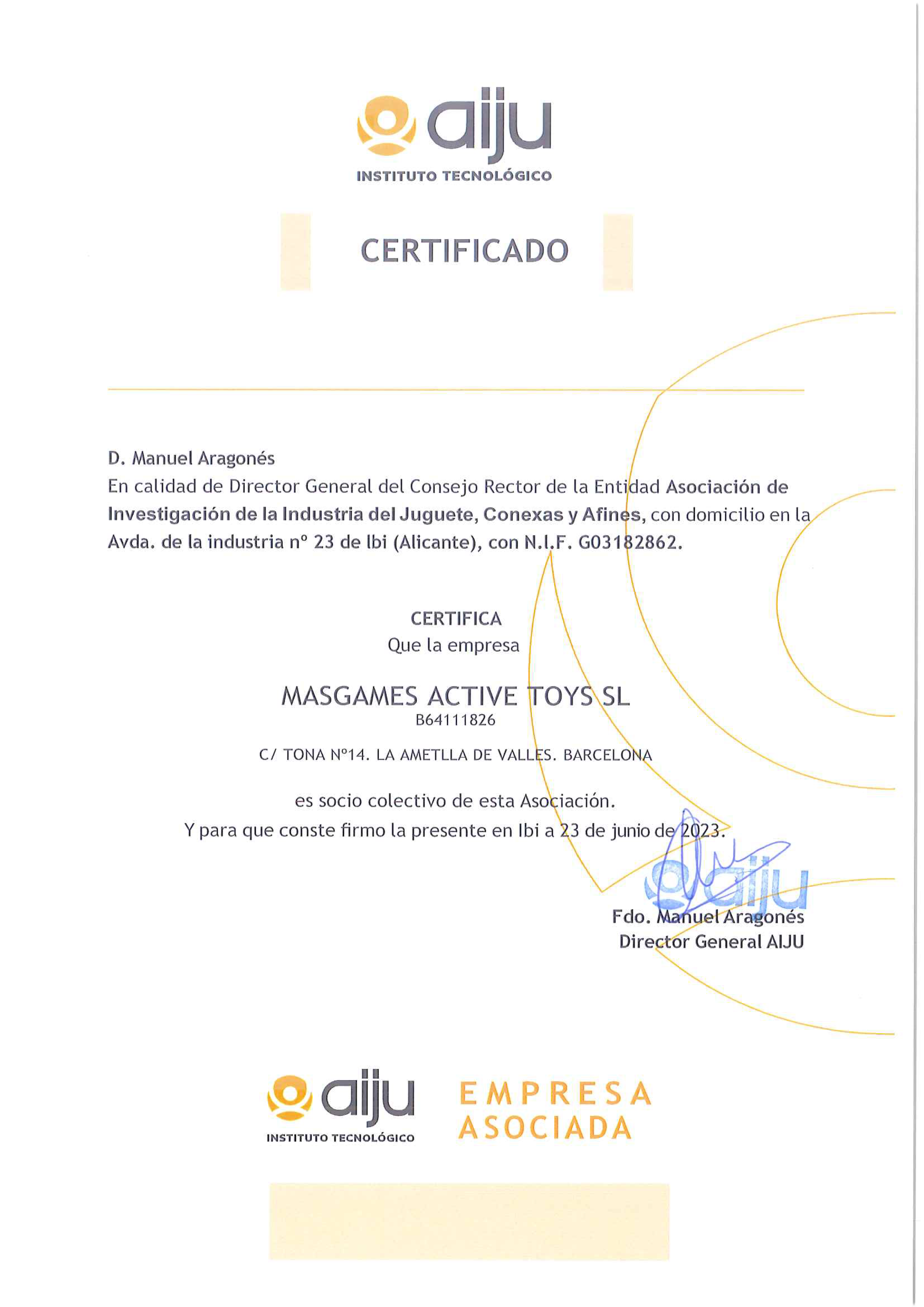 AIJU Certificate